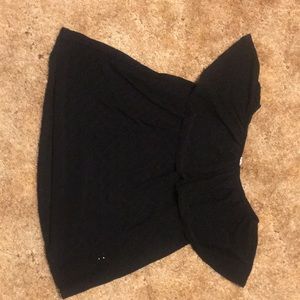 Black over the shoulder shirt